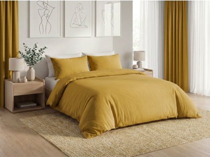 Pamučna posteljina CALMORA gorušica