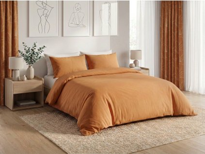 Pamučna posteljina CALMORA terakota