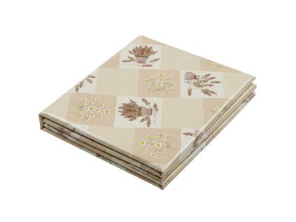 PVC ubrus BELLISA 120x140 cm béžový s květinovým patchwork vzorem