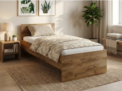 Postel ELISA 90 x 200 cm, dub artisan