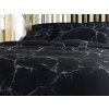Moderní černé povlečení TEMPESTA s designem černého mramoru