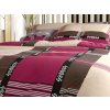 Vínové povlečení DANIELA z bavlny s elegantním vzorem