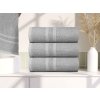 Ručník BASIC ORNAMENT 50 x 80 cm světle šedý, 100% bavlna – měkký a savý