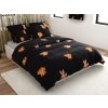 Černé povlečení FOXES z mikrovlákna s motivem lišek