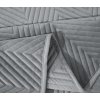 Šedý sametový přehoz na postel se vzorem ARROW VELVET (Dimenzije 200 x 220 cm)
