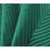 Zelený sametový přehoz na postel se vzorem ARROW VELVET (Dimenzije 200 x 220 cm)