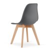 Tamnosiva stolica KITO s bukovim nogama