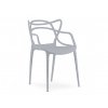 Svijetlo siva plastična stolica KATO