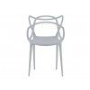 Svijetlo siva plastična stolica KATO
