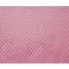 Světle růžový sametový přehoz na postel se vzorem ARROW VELVET (Dimenzije 200 x 220 cm)