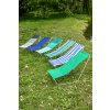 Kvalitní skládací plážové lehátko SAND, zelené pruhy pro opalování