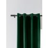 Stylové tmavě zelené zatemňovací závěsy VELVET 140x250 cm (2 ks), kovové kroužky