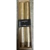 Set od 2 svijeća VELA METALIC 25 cm zlatne