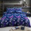 Pamučna posteljina VIOLET BUTTERFLY tamnoplava, 100% pamuk
