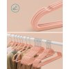 Protiskluzová růžová ramínka na oblečení, sada 20 ks