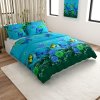 Modré povlečení s motýly a květinami – MODRÝ A ZELENÝ MOTÝL