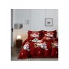 Povlečení z mikrovlákna SANTA, STROMEČEK A SNĚHULÁK červené – vánoční atmosféra