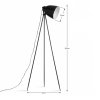 24447 cerna kovova stojaci lampa cinda typ 5