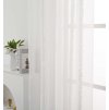 Moderní bílý závěs TASMA 140x250 cm – vzor inspirovaný přírodou