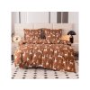 Elegantní povlečení z mikrovlákna WHITE DEER hnědé na zimní sezónu