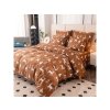 Designové povlečení z mikrovlákna WHITE DEER hnědé s bílými jeleny
