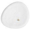 33780 bily porcelanovy talir gold leaf velky