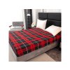 Stylové prostěradlo mikroplyš ALBURY červené s kostkovaným designem
