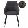 Pohodlné jídelní křeslo BENI grafitové s černými nohami