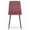 Elegantní růžová židle KARA sametová s černými nohami