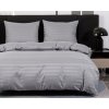Hotelové povlečení z mikrovlákna JASMINE světle šedé s proužkem 2 cm