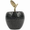 Hliníková soška APPLE AND PEAR černá – moderní dekorace do bytu