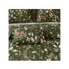 Stylové tmavě zelené povlečení COLORFUL MEADOW s realistickým motivem