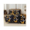 Posteljina od mikrovlakana GOLD BUTTERFLY crna