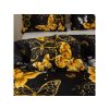 Posteljina od mikrovlakana GOLD BUTTERFLY crna