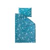 Zimní povlečení NOČNÍ OBLOHA tyrkysové s motivem hvězd