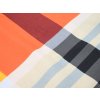 Povlečení ORANGE KUBE barevné s teplými odstíny a károvaným vzorem