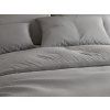 Moderní krepové povlečení DENYX šedé pro dvoulůžko