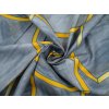 Povlečení RYNETH šedé z mikrovlákna se žlutým grafickým motivem