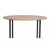 Jídelní stůl ALTO 120x120 s kulatou deskou v dekoru dub a černými nohami