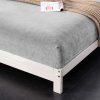 Kvalitní mikroplyšové prostěradlo NOLVIA 90x200 cm světle šedé pro lepší spánek