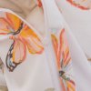 Bílé povlečení z mikrovlákna ORANGE BUTTERFLY s motivem motýlů a květin