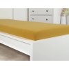 Jersey prostěradlo ALVORA hořčicové 180 x 200 cm s elastickými okraji