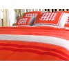 Moderní povlečení z Renforcé bavlny TABITA červené s geometrickým vzorem