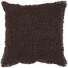 Dekorační hrubě tkaný povlak na polštář TOLOUSE 50x50 cm hnědý