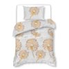 Stylové bílé povlečení GOLDEN SEED z mikrovlákna s přírodním motivem