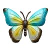 Dekorativní kovový motýl 30 cm – ručně malovaná nástěnná ozdoba