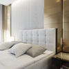 Postel boxspring GLORIEN 140x200 cm purpurová – luxusní spánek každou noc