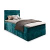Tapecirani krevet boxspring GLORIEN VELVET 90x200 cm tirkizna