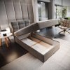 Tapecirani krevet boxspring GLORIEN VELVET 90x200 cm tirkizna