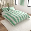Stylové povlečení STRIPES bílo-zelené s moderním designem